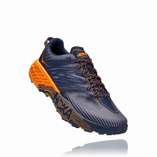 Hoka One One SPEEDGOAT 4 Vegan Shoes For Men India Navy/Orange IN-7413